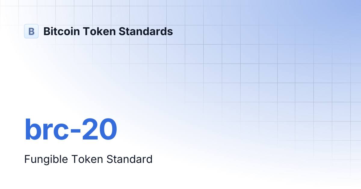 brc-20 | Bitcoin Token Standards